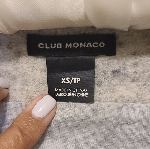 Club Monaco Wool Blend Tweed Open- Front Vest Gray Specked Size XS - Picture 5 of 13